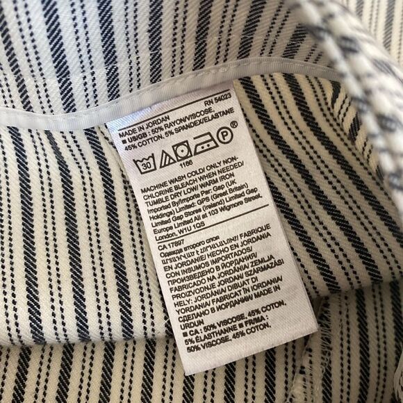 Banana Republic Sailor Style Wide Leg Striped Crop Pants - Picture 8 of 15